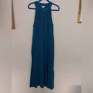 Turquoise keyhole midi